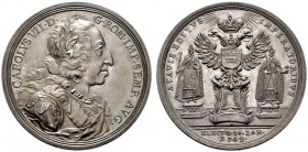  HISTORISCHE MEDAILLEN   ÖSTERREICH   HABSBURG   Karl VII. 1742-1745   (D) AR-Medaille 1742 v. P. P. Werner. Auf die Wahl zum römischen König in Frank...