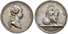  HISTORISCHE MEDAILLEN   ÖSTERREICH   HABSBURG   Maria Theresia 1740-1780   (D) AR-Medaille 1771 v. M. Krafft auf die Ernennung ihres Sohnes Erzherzog...