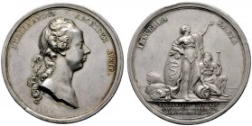  HISTORISCHE MEDAILLEN   ÖSTERREICH   HABSBURG   Maria Theresia 1740-1780   (E) AR-Medaille 1771 von Krafft auf die Ernennung Erzherzog Ferdinands zum...