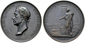  HISTORISCHE MEDAILLEN   ÖSTERREICH   HABSBURG   Franz II. (I.) 1792-1835   (D) AE-Medaille 1830, von Putinati. Auf den Bau der Triesterstraße. Rv.: F...