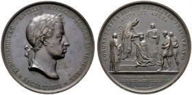  HISTORISCHE MEDAILLEN   ÖSTERREICH   HABSBURG   Ferdinand I. 1835-1848   (D) AE-Medaille 1838, von Manfredini. Auf die Krönung zum König von Lombarde...