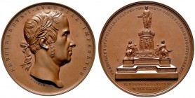  HISTORISCHE MEDAILLEN   ÖSTERREICH   HABSBURG   Ferdinand I. 1835-1848   (D) AE-Medaille 1846, von Konrad Lange. Auf die Einweihung des Denkmals für ...