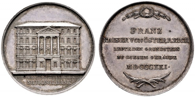  HISTORISCHE MEDAILLEN   STÄDTEMEDAILLEN   Wien   (D) AR-Medaille 1821, von I. H...