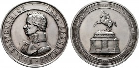  HISTORISCHE MEDAILLEN   STÄDTEMEDAILLEN   Wien   (D) AR-Medaille 1860, von C. Radnitzky. Auf die Enthüllung des Erzherzog Karl Denkmals (von A. Fernk...