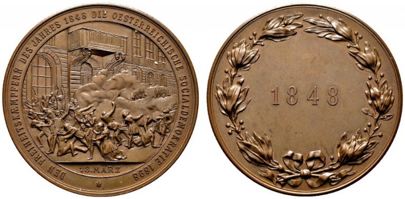  HISTORISCHE MEDAILLEN   STÄDTEMEDAILLEN   Wien   (D) AE-Medaille 1898, von W. P...
