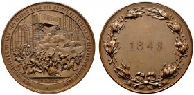  HISTORISCHE MEDAILLEN   STÄDTEMEDAILLEN   Wien   (D) AE-Medaille 1898, von W. Pittner. Auf den 50. Jahrestag der Kämpfe von 1848; Widmung der Österre...
