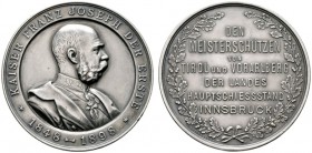  HISTORISCHE MEDAILLEN   SCHÜTZENMEDAILLEN   (Alphabetisch geordnet)   (D) Innsbruck  AR-Preismedaille 1898, für den Meisterschützen von Tirol u. Vora...