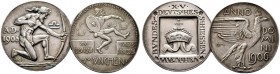  HISTORISCHE MEDAILLEN   SCHÜTZENMEDAILLEN   (Alphabetisch geordnet)   (D) München  Lot 4 Stk.: AR-Medaille 1906, von Dasio, auf das XV. Bundesschiess...