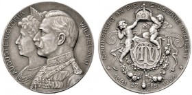  HISTORISCHE MEDAILLEN   SCHÜTZENMEDAILLEN   DEUTSCHLAND   Wilhelm II. 1888-1918   (D) AR-Medaille 1906, von Wilhelm und Mayer, Stuttgart. Auf die Sil...