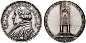  HISTORISCHE MEDAILLEN   SCHÜTZENMEDAILLEN   DEUTSCHLAND   PERSONENMEDAILLEN   (D) LUTHER, Martin 1483-1546 AR-Medaille 1821, von F. König. Auf die Er...