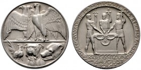  HISTORISCHE MEDAILLEN   SCHÜTZENMEDAILLEN   DEUTSCHLAND   I. Weltkrieg 1914-1918   (D) Lot 2 Stk.: a) AR-Medaille 1914, von Lauer. Auf die Einmütigke...