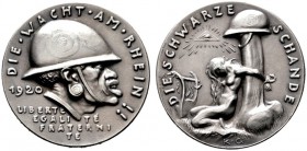  HISTORISCHE MEDAILLEN   SCHÜTZENMEDAILLEN   DEUTSCHLAND   Weimarer Republik 1919-1933   (D) Lot 2 Stk.: AR- und AE-Medaille 1920, von Karl Goetz. Auf...