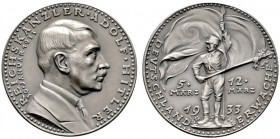  HISTORISCHE MEDAILLEN   SCHÜTZENMEDAILLEN   DEUTSCHLAND   Drittes Reich 1933-1945   (D) AR-Medaille 1933, von Karl Goetz. Auf die Machtübernahme Hitl...