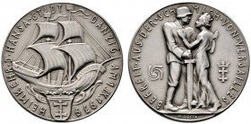  HISTORISCHE MEDAILLEN   SCHÜTZENMEDAILLEN   DEUTSCHLAND   Drittes Reich 1933-1945   (D) AR-Medaille 1939, von Karl Goetz. Auf die Rückkehr DANZIGS zu...