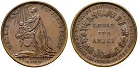  HISTORISCHE MEDAILLEN   SCHÜTZENMEDAILLEN   FRANKREICH   Ludwig XV. 1715-1774   (D) AE-Medaille 1751, auf die Geburt von Louis Joseph Xavier (1751-17...