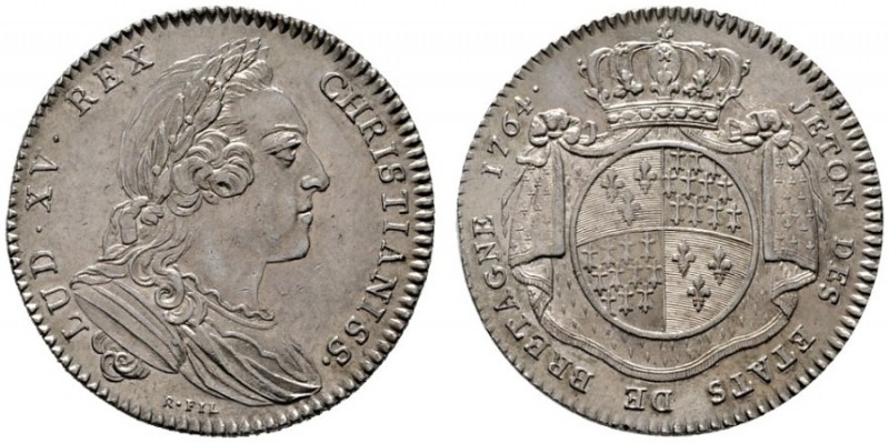  HISTORISCHE MEDAILLEN   SCHÜTZENMEDAILLEN   FRANKREICH   Ludwig XV. 1715-1774  ...