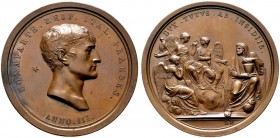  HISTORISCHE MEDAILLEN   SCHÜTZENMEDAILLEN   FRANKREICH   Napoleon I. 1804-1815   (D) AE-Medaille 1800 (ANNO III), v. I. Manfredini. Auf die Vereitelu...