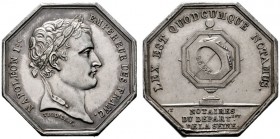  HISTORISCHE MEDAILLEN   SCHÜTZENMEDAILLEN   FRANKREICH   Napoleon I. 1804-1815   (D) Octogonale AR-Medaille o.J., von Tiolier der Notariatskammer Dep...