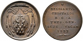  HISTORISCHE MEDAILLEN   SCHÜTZENMEDAILLEN   ITALIEN   Vatikan   (D) Sedisvakanz 1823 AE-Medaille 1823, herausgegeben vom Schatzmeister des Vatikan Be...