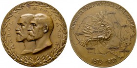  HISTORISCHE MEDAILLEN   SCHÜTZENMEDAILLEN   RUMÄNIEN   Ferdinand I. 1914-1927   (D) AE-Medaille 1925, auf das 50jährige Jubiläum der geographischen G...
