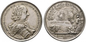  HISTORISCHE MEDAILLEN   SCHÜTZENMEDAILLEN   RUSSLAND   Peter I. 1696-1725   (D) AR-Medaille 1703 (Chronogramm), Auf die Einnahme der schwedischen Fes...