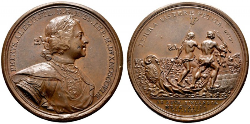  HISTORISCHE MEDAILLEN   SCHÜTZENMEDAILLEN   RUSSLAND   Peter I. 1696-1725   (D)...