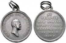  HISTORISCHE MEDAILLEN   SCHÜTZENMEDAILLEN   RUSSLAND   Alexander I. 1801-1825   (D) Tragbare AR-Medaille 1810, v. Leberecht. Auf die Befreiung von PA...