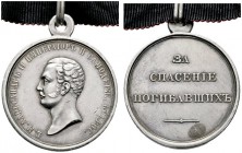  HISTORISCHE MEDAILLEN   SCHÜTZENMEDAILLEN   RUSSLAND   Alexander II. 1855-1881   (D) AR-Medaille o.J., mit Originalöse von Ganneman (am Band) verlieh...