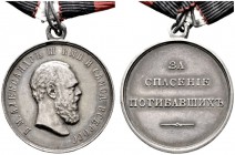  HISTORISCHE MEDAILLEN   SCHÜTZENMEDAILLEN   RUSSLAND   Alexander III. 1881-1894   (D) AR-Medaille , mit Originalöse (am Band) von Steinmann (signiert...