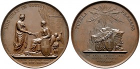  HISTORISCHE MEDAILLEN   SCHÜTZENMEDAILLEN   SCHWEIZ   Genf   (D) AE-Medaille 1824, von Bovy und Bovet zu dem vor 10 Jahren erfolgten Beitritt zur sch...