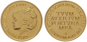  HISTORISCHE MEDAILLEN   SCHÜTZENMEDAILLEN   SCHWEIZ   Bern   (D) AU-Medaille 1967, von Lotte Günttart; herausgegeben von der Stiftung Schulheim Piels...