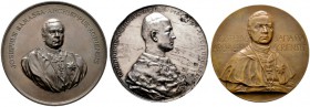  HISTORISCHE MEDAILLEN   TSCHECHOSLOWAKEI   Olmütz   (D) Lot 3 Stk.: , a) AR-Medaille 1892 von Anton Scharff. Auf die Wahl Dr. Theodor Körner (1892-19...