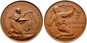  HISTORISCHE MEDAILLEN   TSCHECHOSLOWAKEI   Prag   (D) AE-Medaille 1895, von A. Razil und B. Pichler. Auf die Tschechoslowakische Volkskunde Ausstellu...