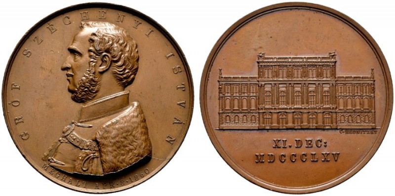  HISTORISCHE MEDAILLEN   UNGARN   Budapest   (D) Lot 2 Stk.: , a) AE-Medaille 18...