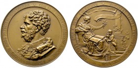  HISTORISCHE MEDAILLEN   UNGARN   Andrassy, Gyula von 1823-1890   (D) AE-Medaille o.J., von J. Schwartz. Auf den ungarischen Magnaten, Aufständischer ...
