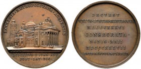  HISTORISCHE MEDAILLEN   UNGARN   Eger (Erlau) - Erzbistum   (D) AE-Medaille 1837, von J. D. Böhm. Auf die Einweihung der von Erzbischof Ladislaus Pyr...