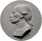  HISTORISCHE MEDAILLEN   PERSONENMEDAILLEN   KANT, Immanuel 1724-1804   (D) Einseitige Portraitmedaille , aus weißem Porzellan 1936 von Sigismund Schü...