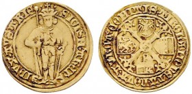  RÖMISCH DEUTSCHES REICH   Erzherzog Sigismund 1439-1496   (E) Goldgulden o.J., Hall (3,31 g); Mm. W. Kröndl  Gold  f.s.sch.
