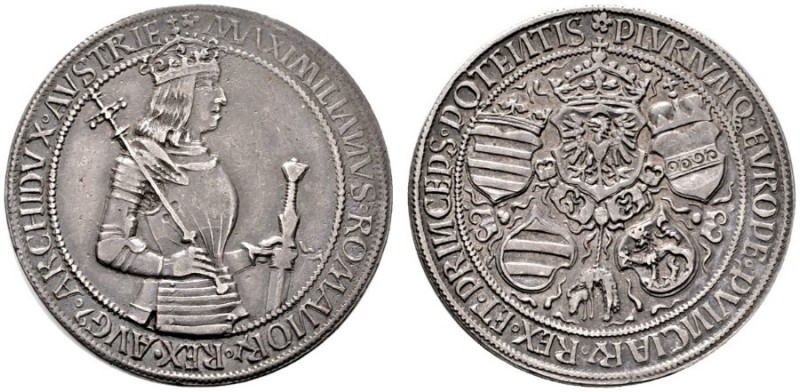  RÖMISCH DEUTSCHES REICH   Maximilian I. 1493-1519   (D) 1/2 Königsguldiner o.J....