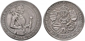 RÖMISCH DEUTSCHES REICH   Maximilian I. 1493-1519   (D) 1/2 Königsguldiner o.J., Hall (15,37 g); (Stempel von Benedikt Burkhart) Egg:2, hübsche Patin...