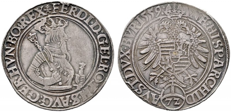  RÖMISCH DEUTSCHES REICH   Ferdinand I. 1521-1564   (E) Taler zu 72 Kreuzer 1559...