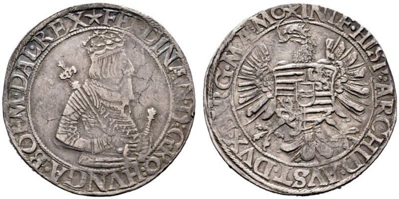  RÖMISCH DEUTSCHES REICH   Ferdinand I. 1521-1564   (E) 1/2 Taler o.J., Wien s.s...
