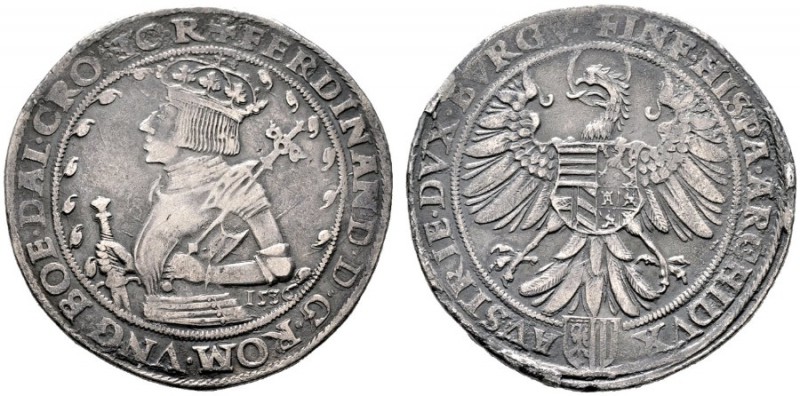  RÖMISCH DEUTSCHES REICH   Ferdinand I. 1521-1564   (E) Taler 1536, Linz; Sogena...