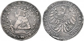  RÖMISCH DEUTSCHES REICH   Ferdinand I. 1521-1564   (E) Taler 1536, Linz; Sogenannter "Laubrandtaler" f.s.sch.