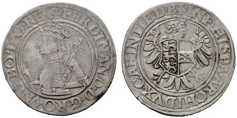  RÖMISCH DEUTSCHES REICH   Ferdinand I. 1521-1564   (D) 1/2 Taler o.J., Klagenfu...