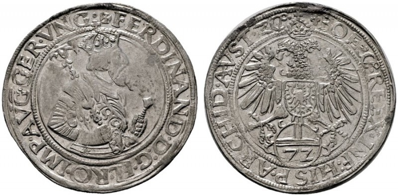  RÖMISCH DEUTSCHES REICH   Ferdinand I. 1521-1564   (D) Taler zu 72 Kreuzer o.J....