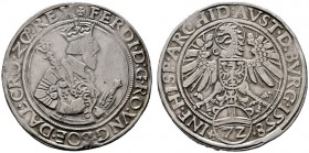  RÖMISCH DEUTSCHES REICH   Ferdinand I. 1521-1564   (E) Taler zu 72 Kreuzer 1558, Hall s.sch.