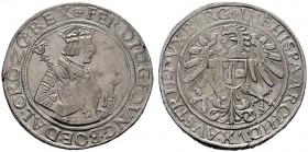  RÖMISCH DEUTSCHES REICH   Ferdinand I. 1521-1564   (D) Taler o.J., Hall; kl. Kratzer f.s.sch./s.sch.