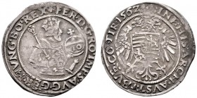  RÖMISCH DEUTSCHES REICH   Ferdinand I. 1521-1564   (E) 10 Kreuzer 1562, Hall; min. Doppelschlag s.sch.
