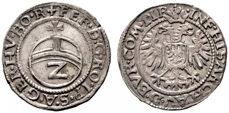  RÖMISCH DEUTSCHES REICH   Ferdinand I. 1521-1564   (D) 2 Kreuzer o.J., Hall f.v...
